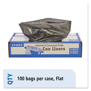 Stout® by Envision™ Total Recycled Content Plastic Trash Bags, 65 Gal, 1.5 Mil, 50" X 51", Brown-black, 100-carton freeshipping - TVN Wholesale